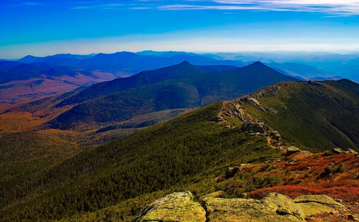 White Mountains forest and scenic woodland, New Hampshire